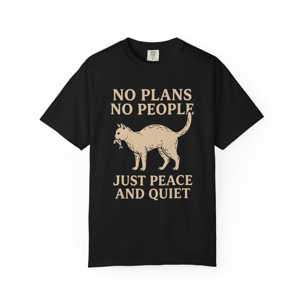 No Plans No People Cat T-Shirt