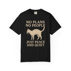 No Plans No People Cat T-Shirt