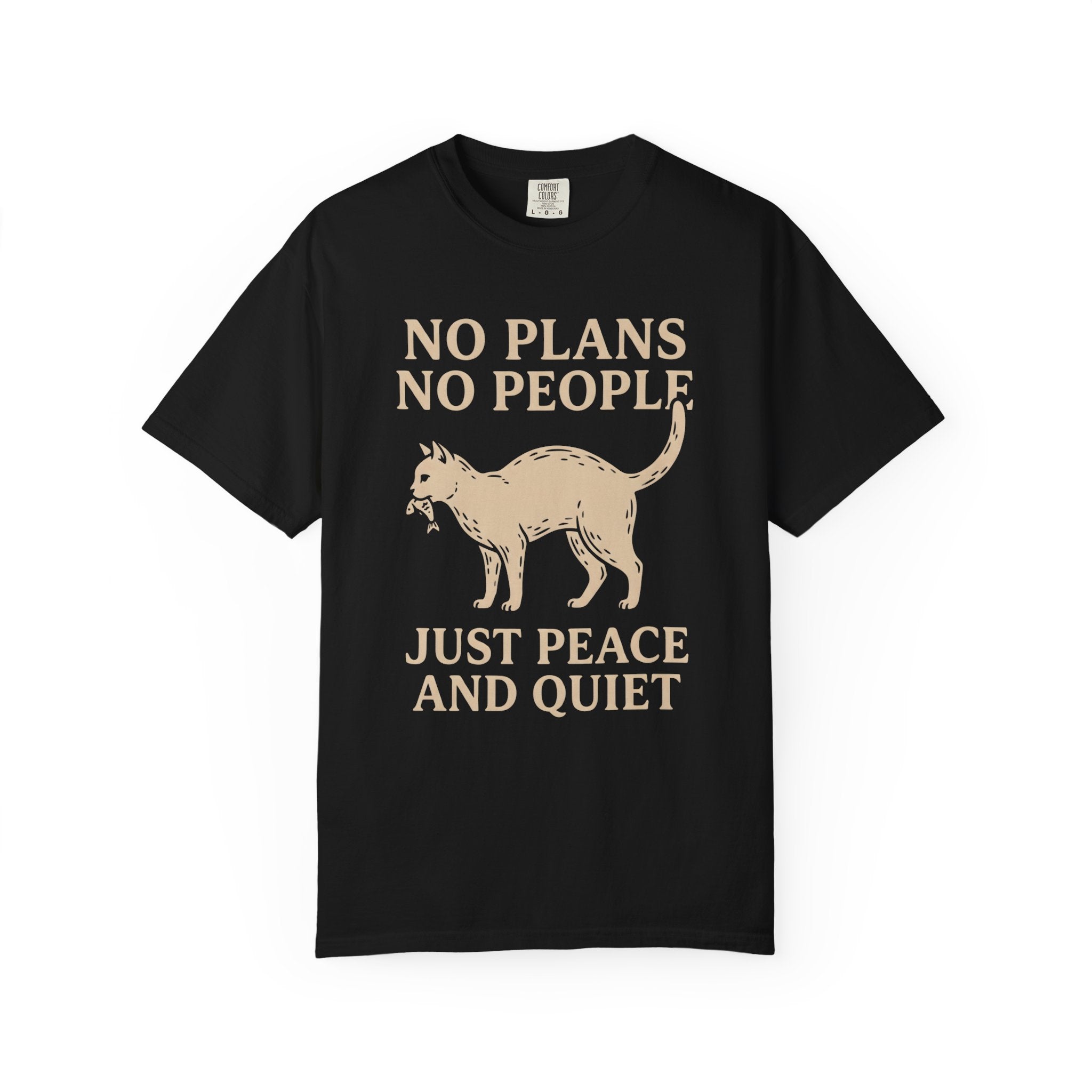 No Plans No People Cat T-Shirt