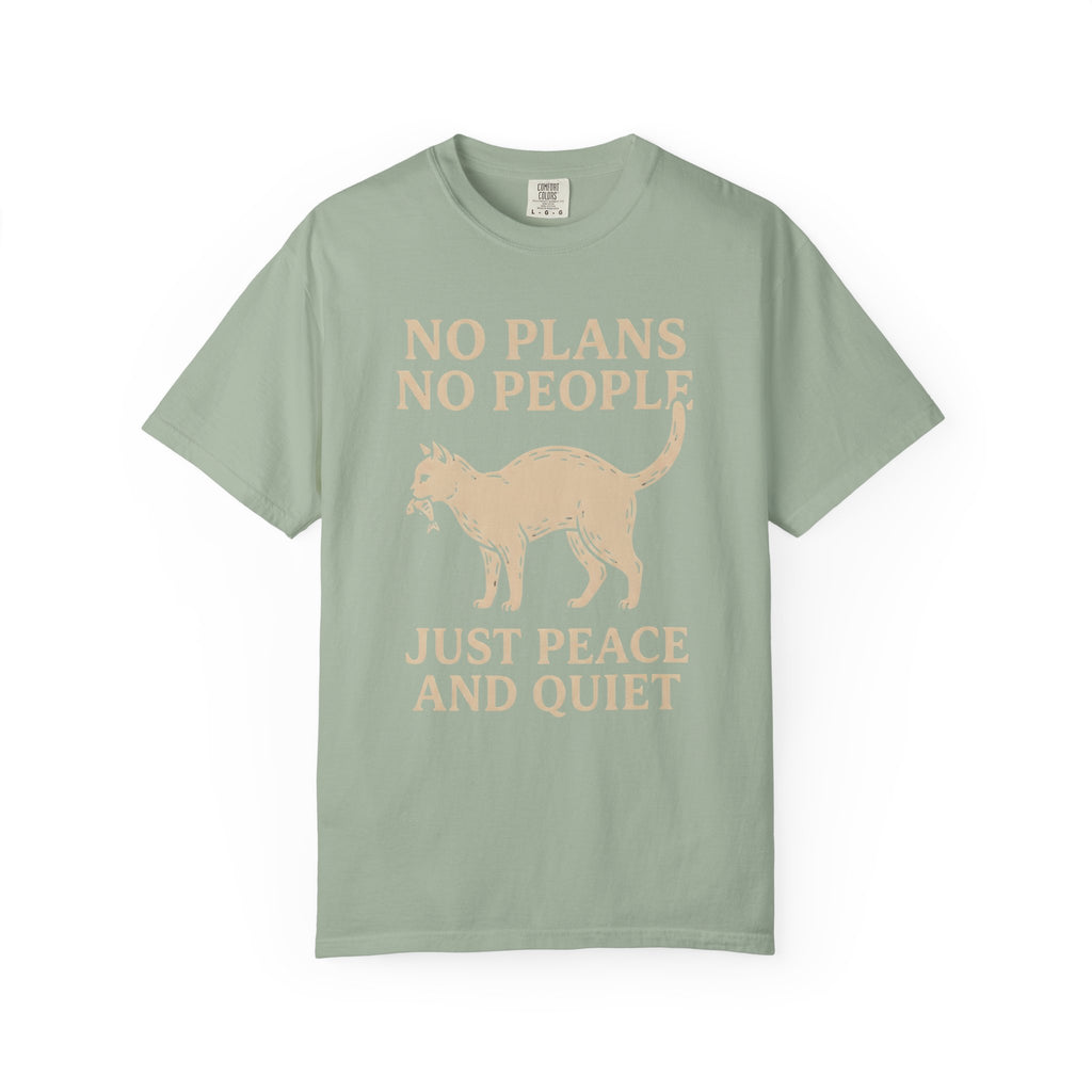 No Plans No People Cat T-Shirt