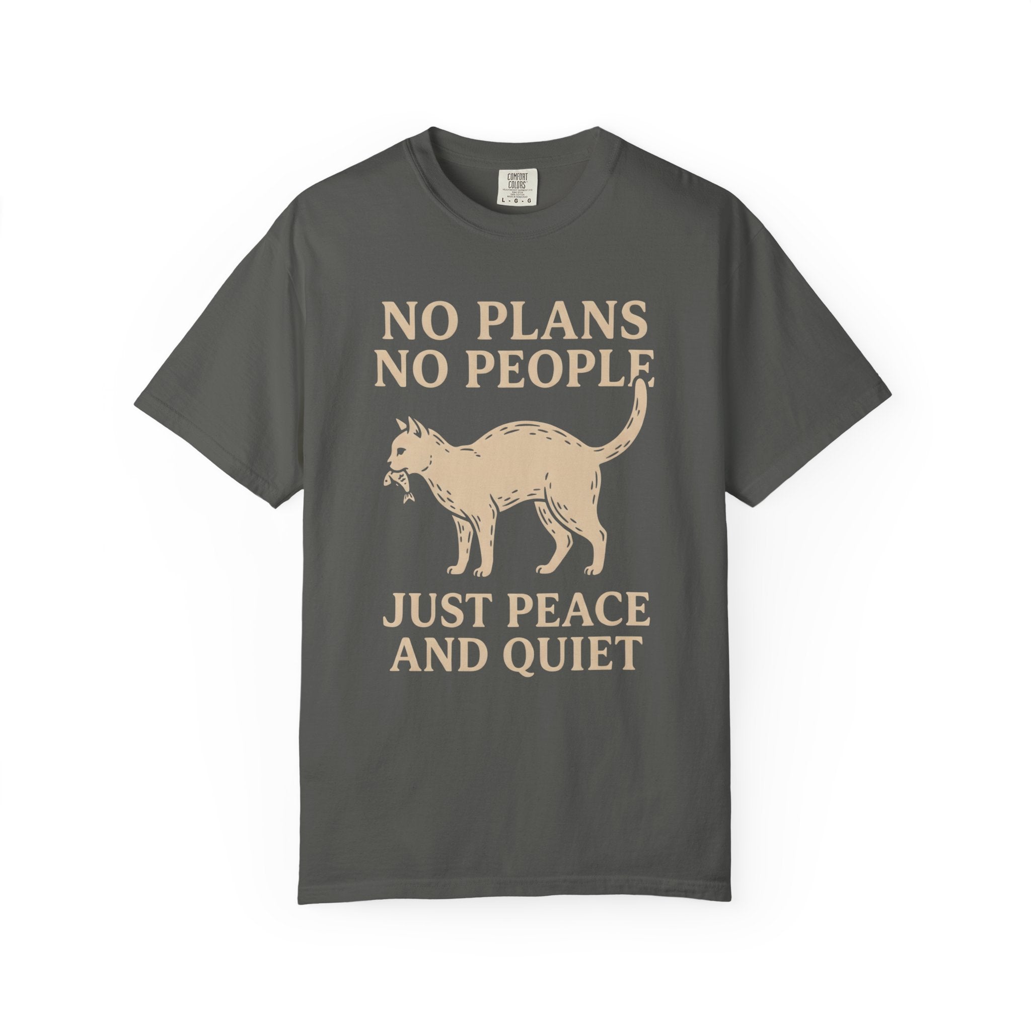 No Plans No People Cat T-Shirt