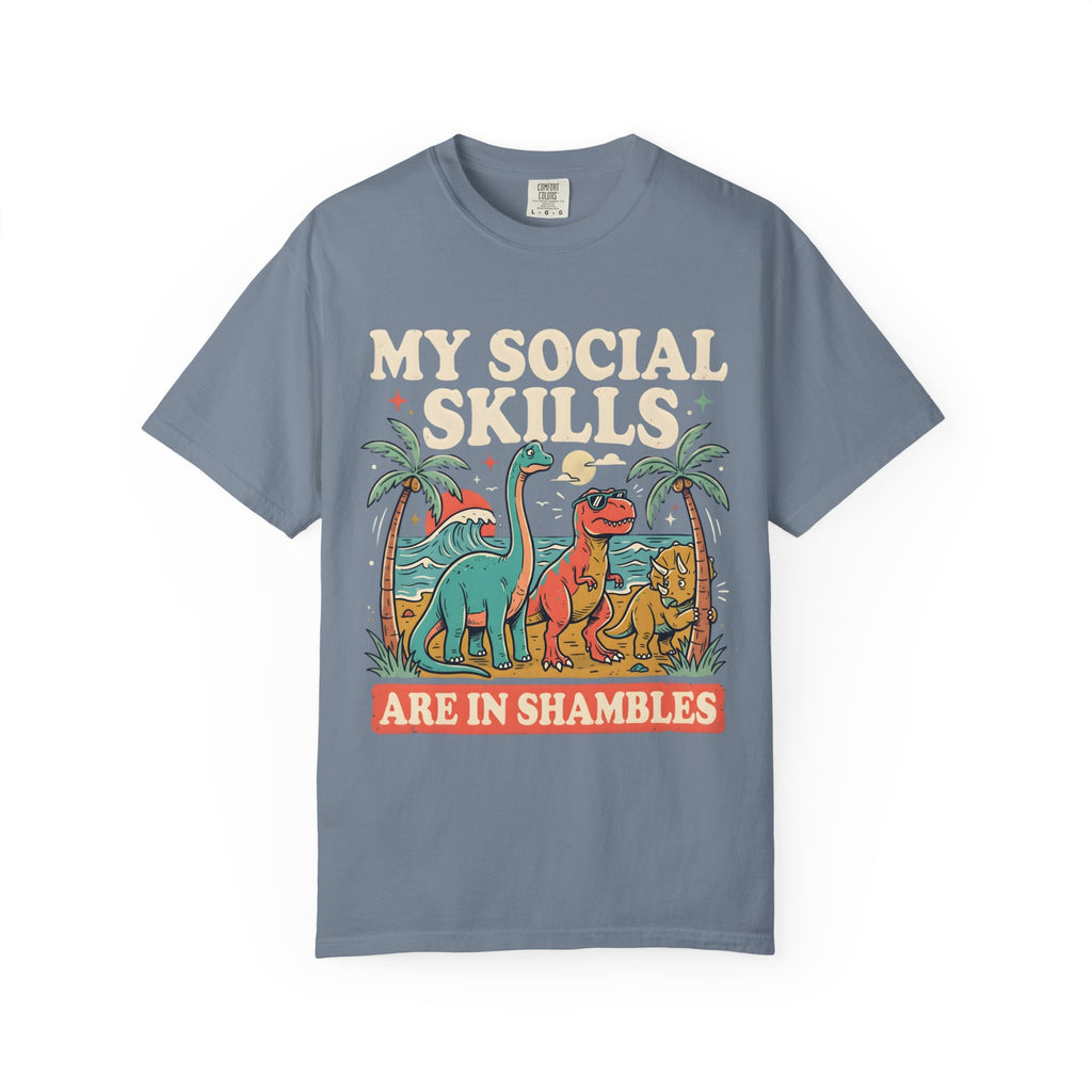 Social Skills Are In Shambles Dinosaur T-Shirt