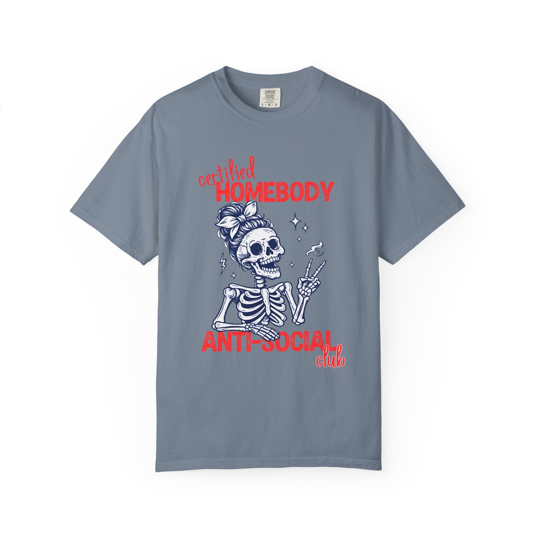 Certified Homebody Anti-Social Club Skeleton T-Shirt