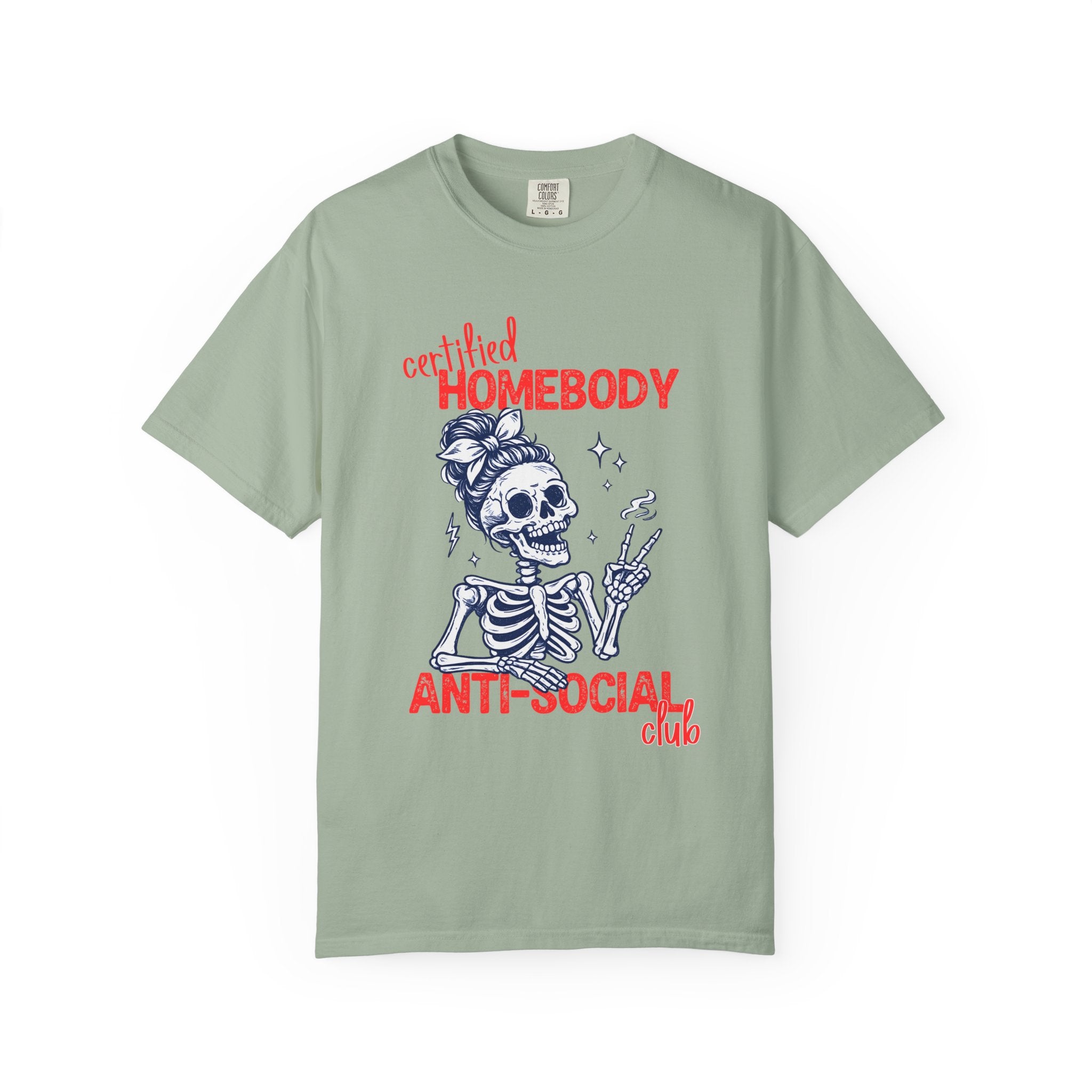 Certified Homebody Anti-Social Club Skeleton T-Shirt