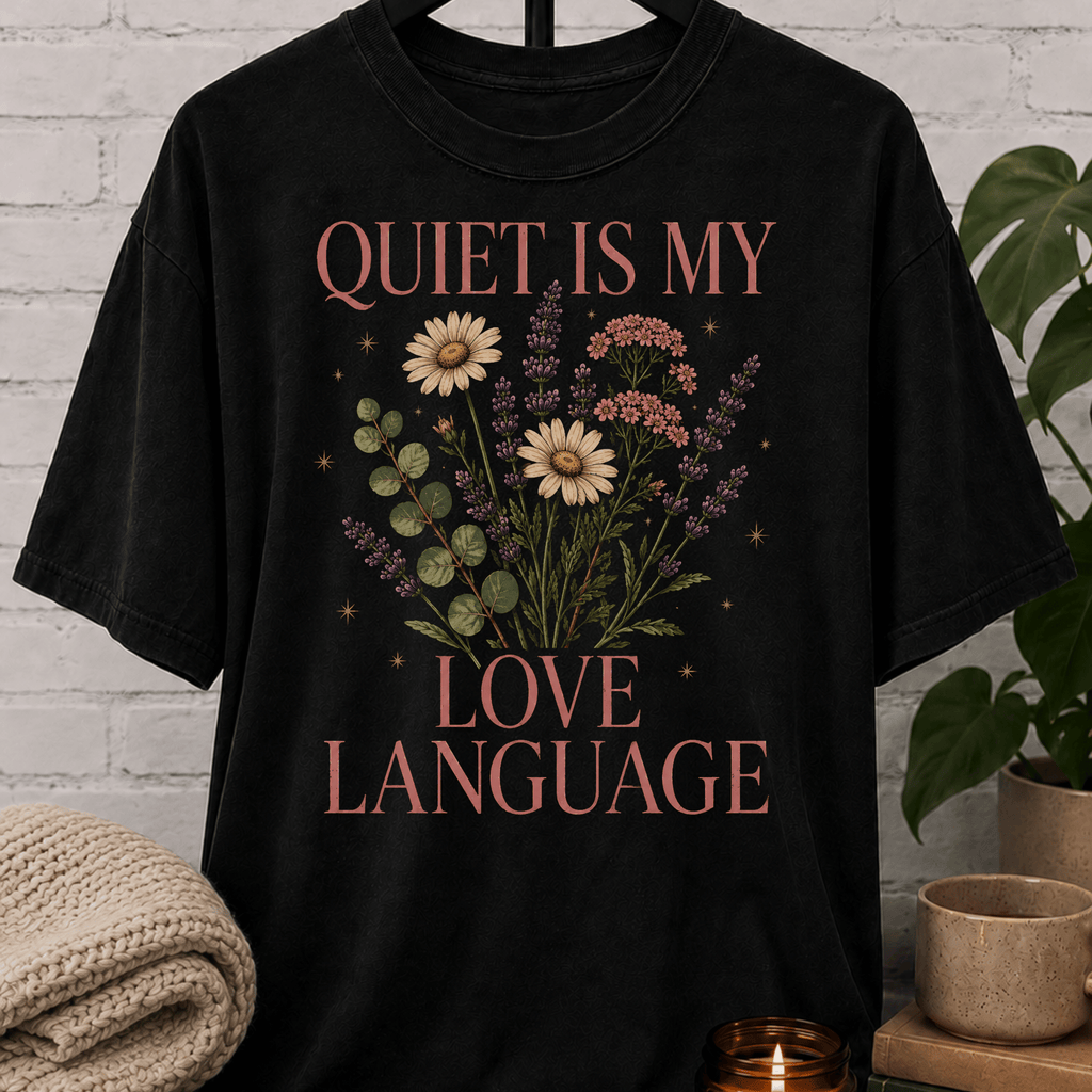 Quiet Is My Love Language Wildflower T-Shirt