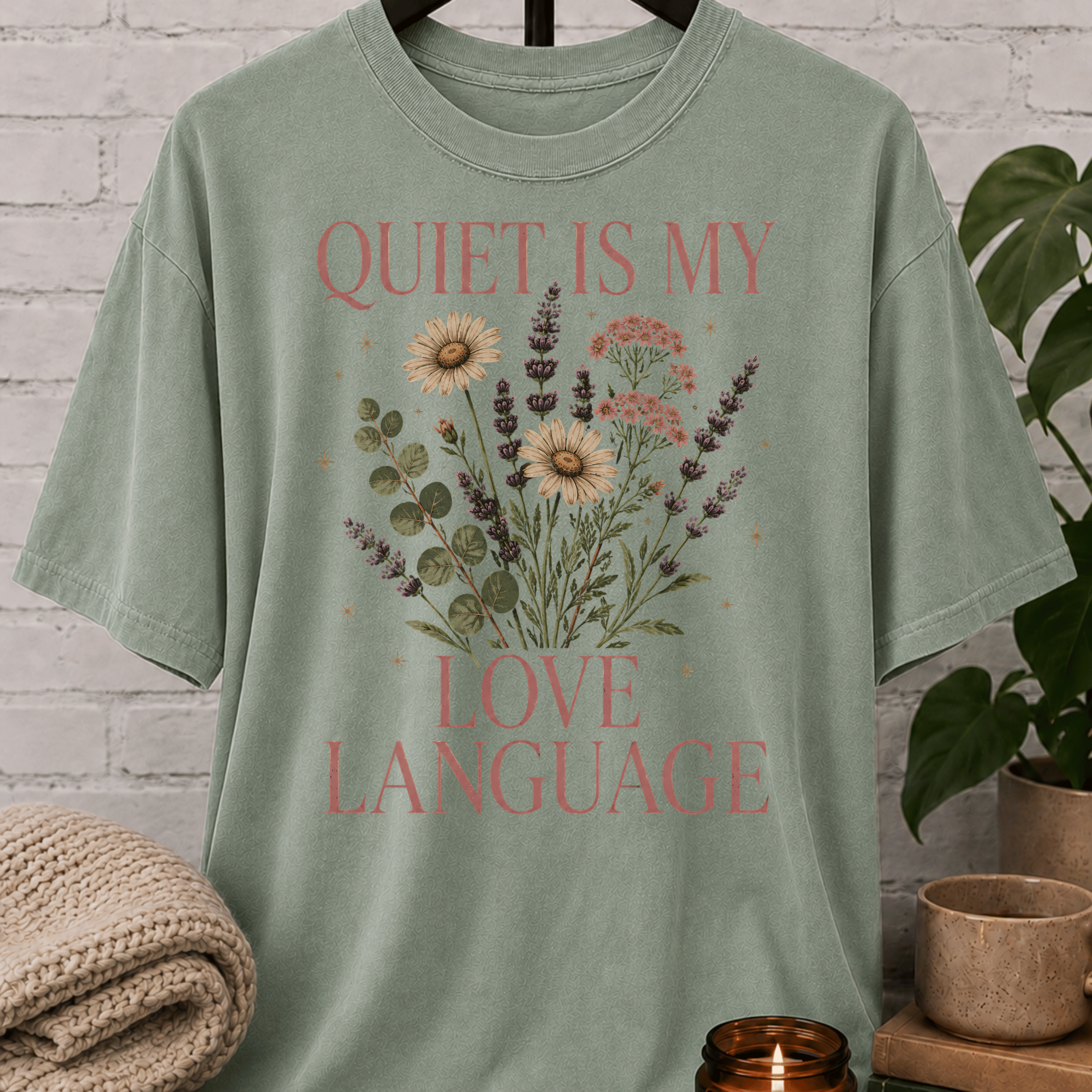 Quiet Is My Love Language Wildflower T-Shirt