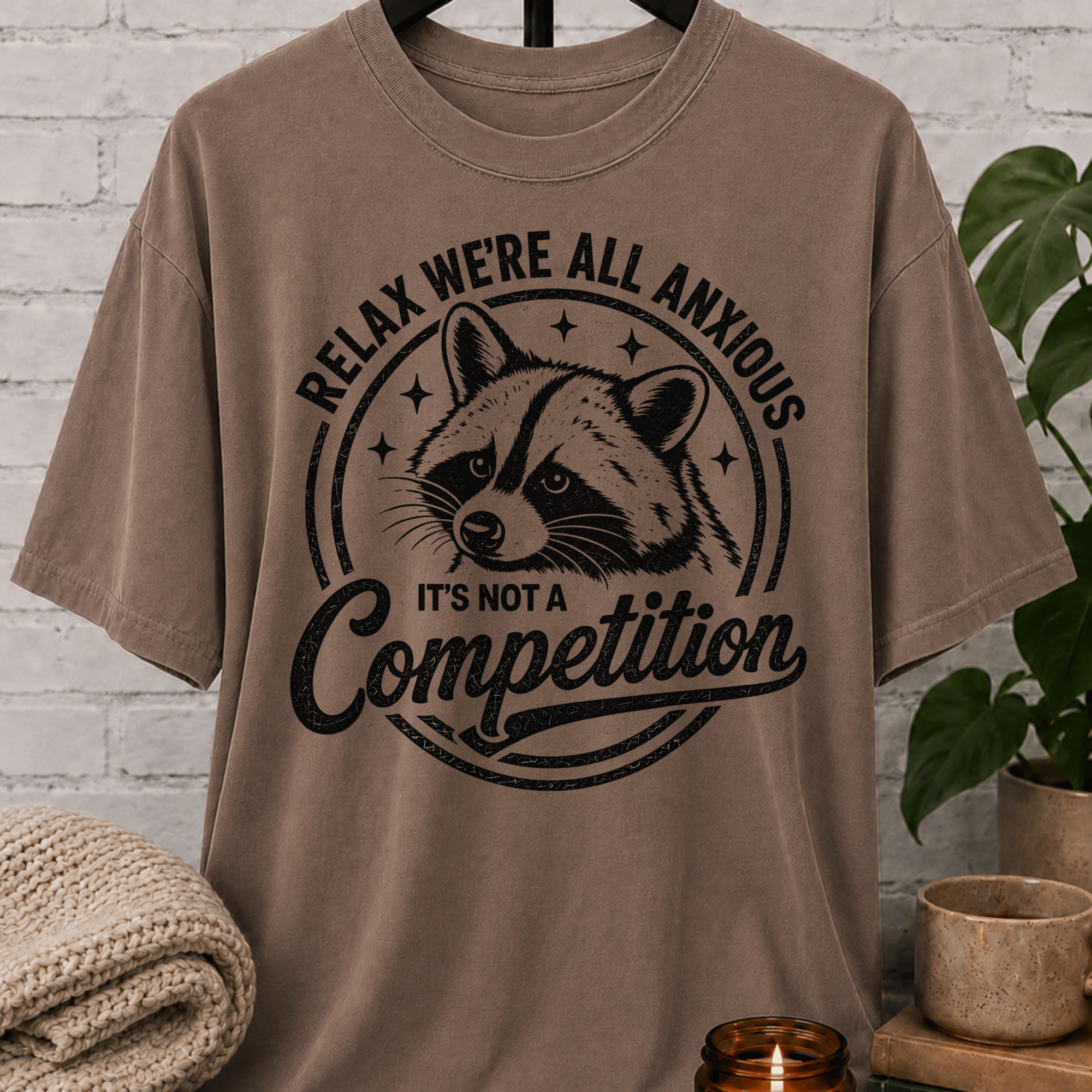 Relax We're All Anxious Raccoon T-Shirt