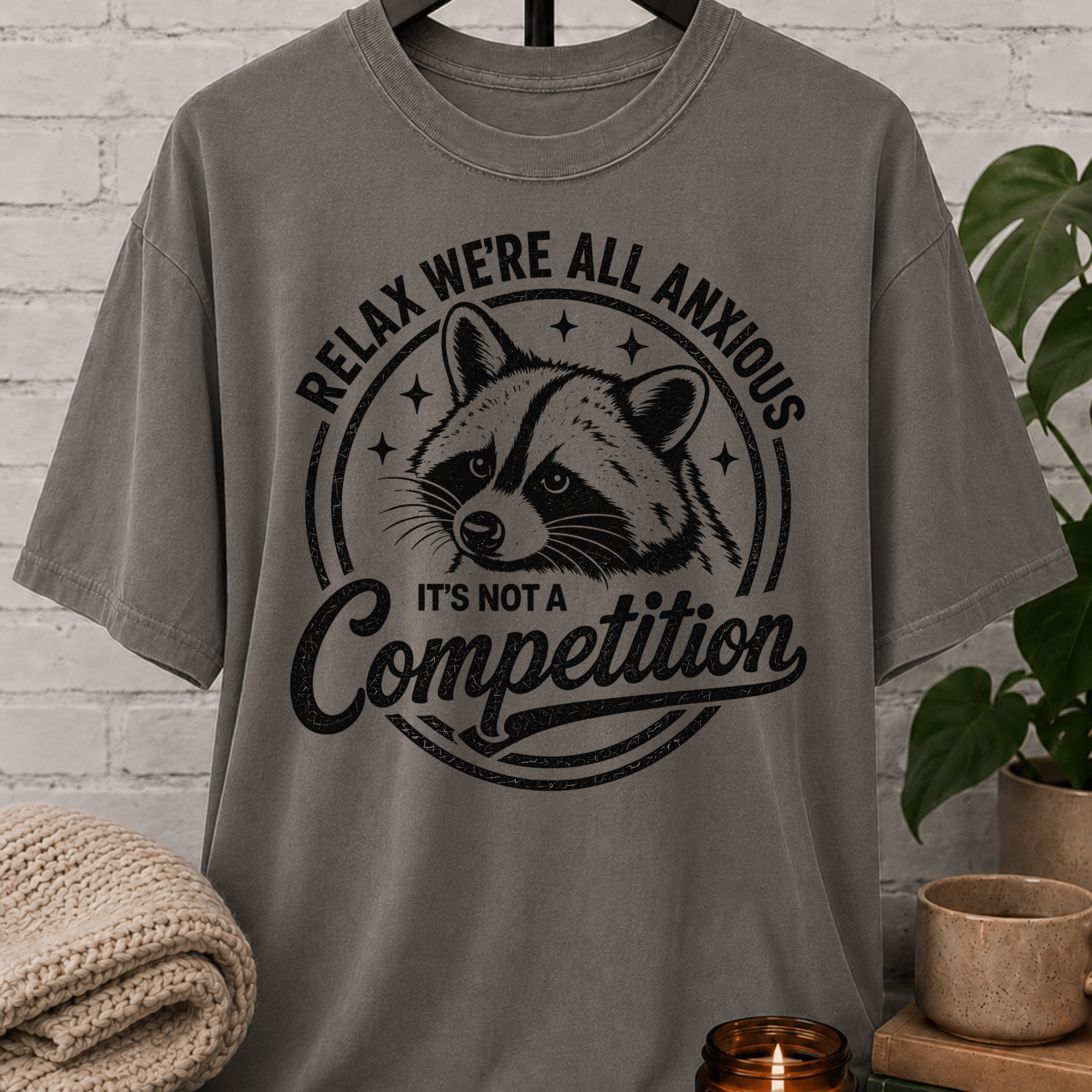 Relax We're All Anxious Raccoon T-Shirt