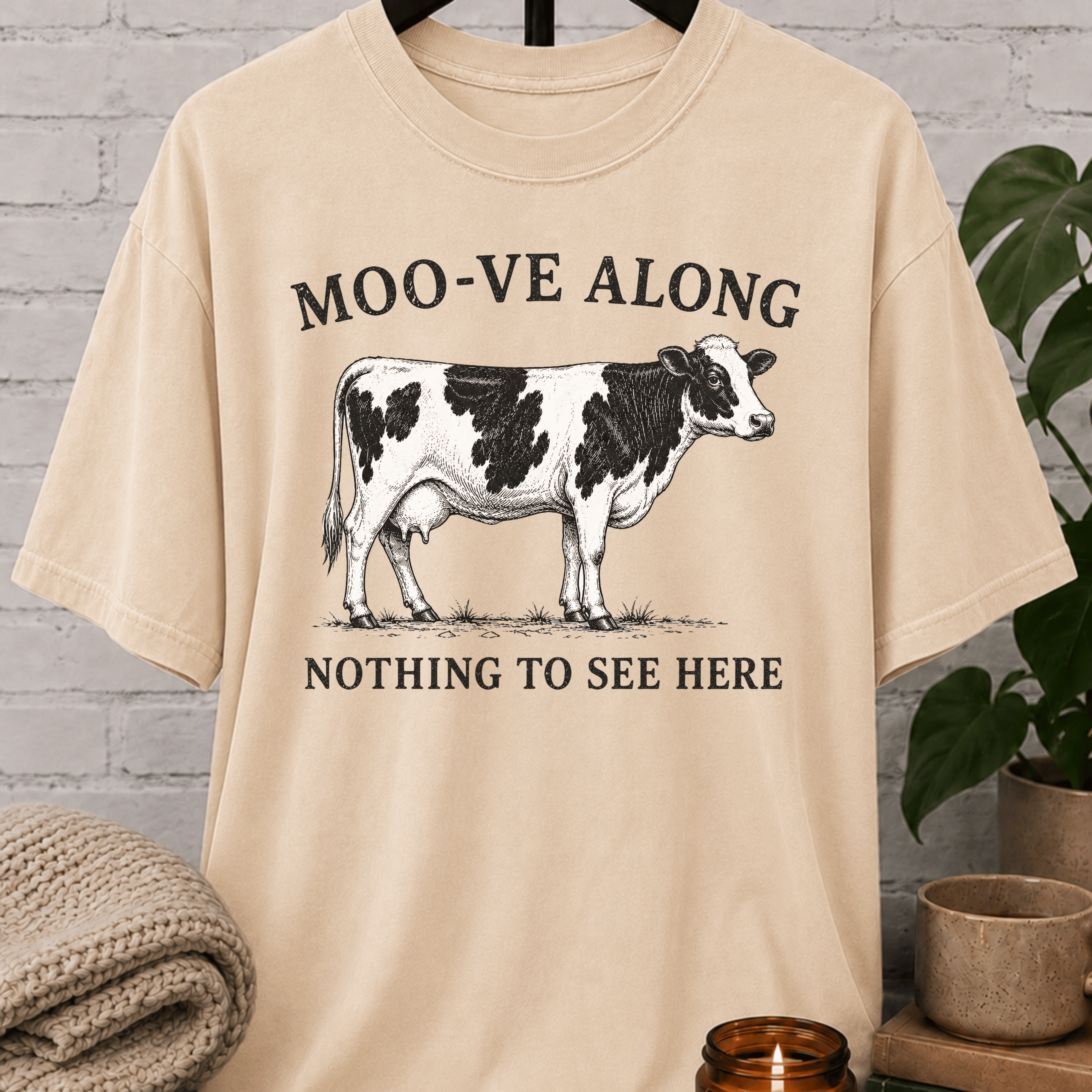 Moo-ve Along Funny Cow T-Shirt