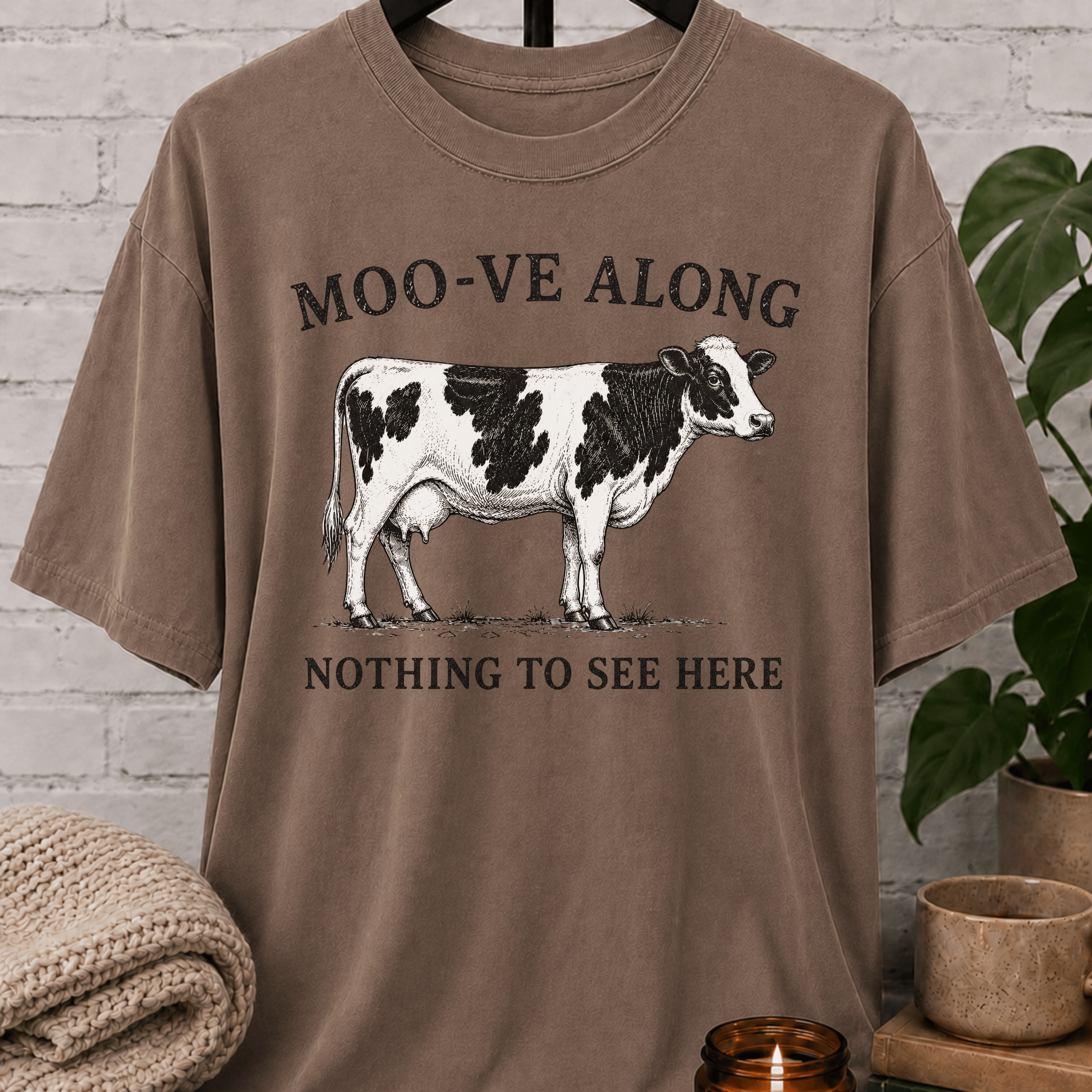 Moo-ve Along Funny Cow T-Shirt