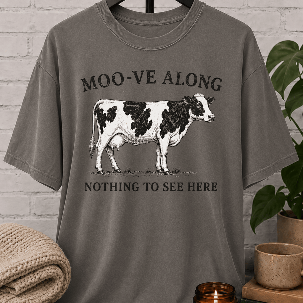 Moo-ve Along Funny Cow T-Shirt