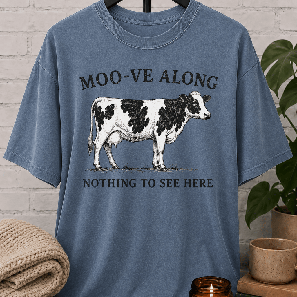 Moo-ve Along Funny Cow T-Shirt
