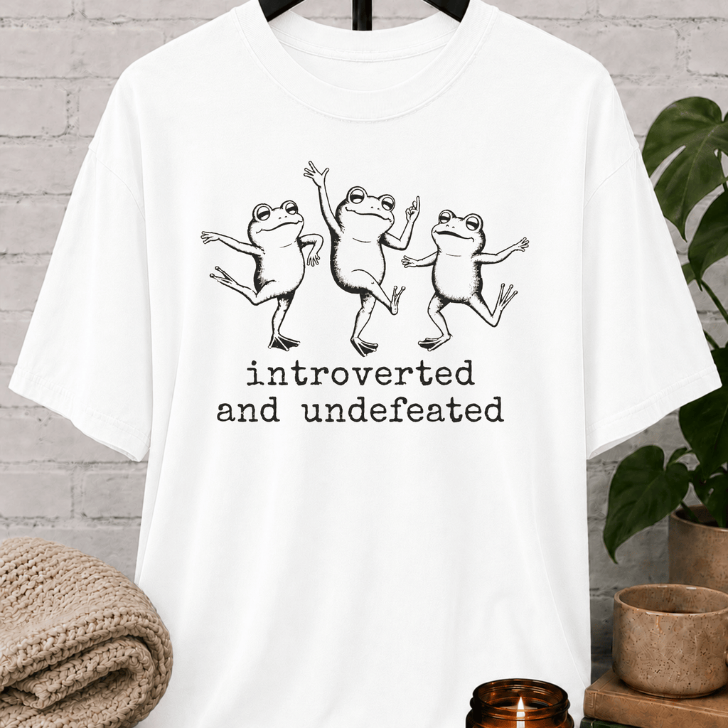Introverted and Undefeated Frog T-Shirt