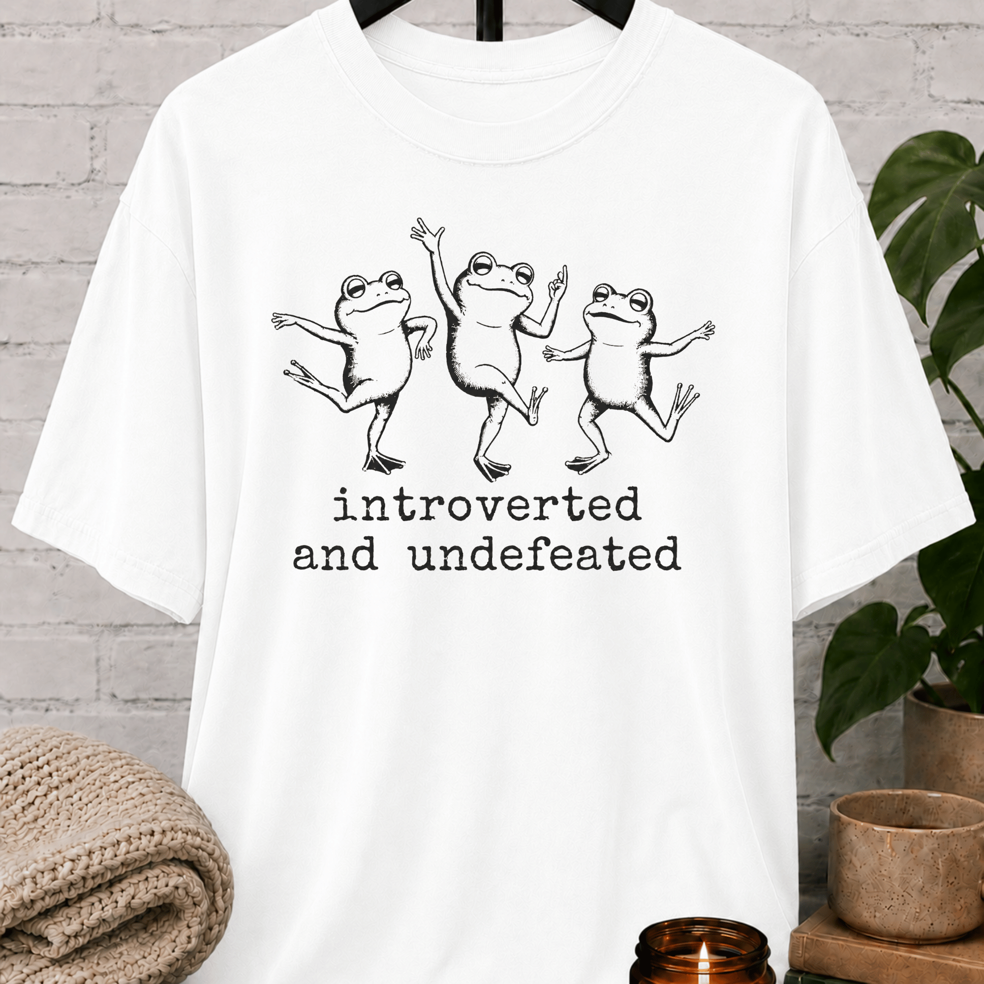 Introverted and Undefeated Frog T-Shirt