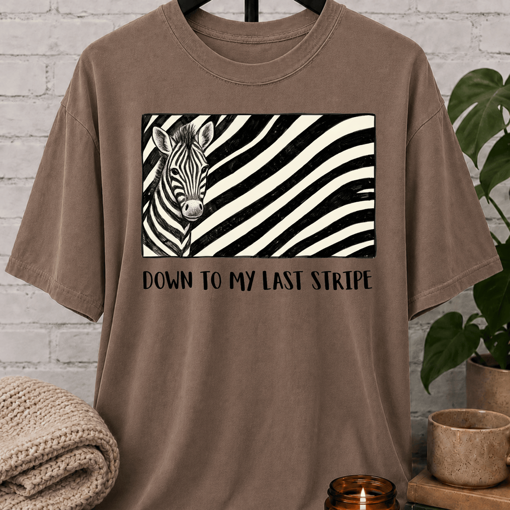 Down to My Last Stripe Funny Zebra T-Shirt