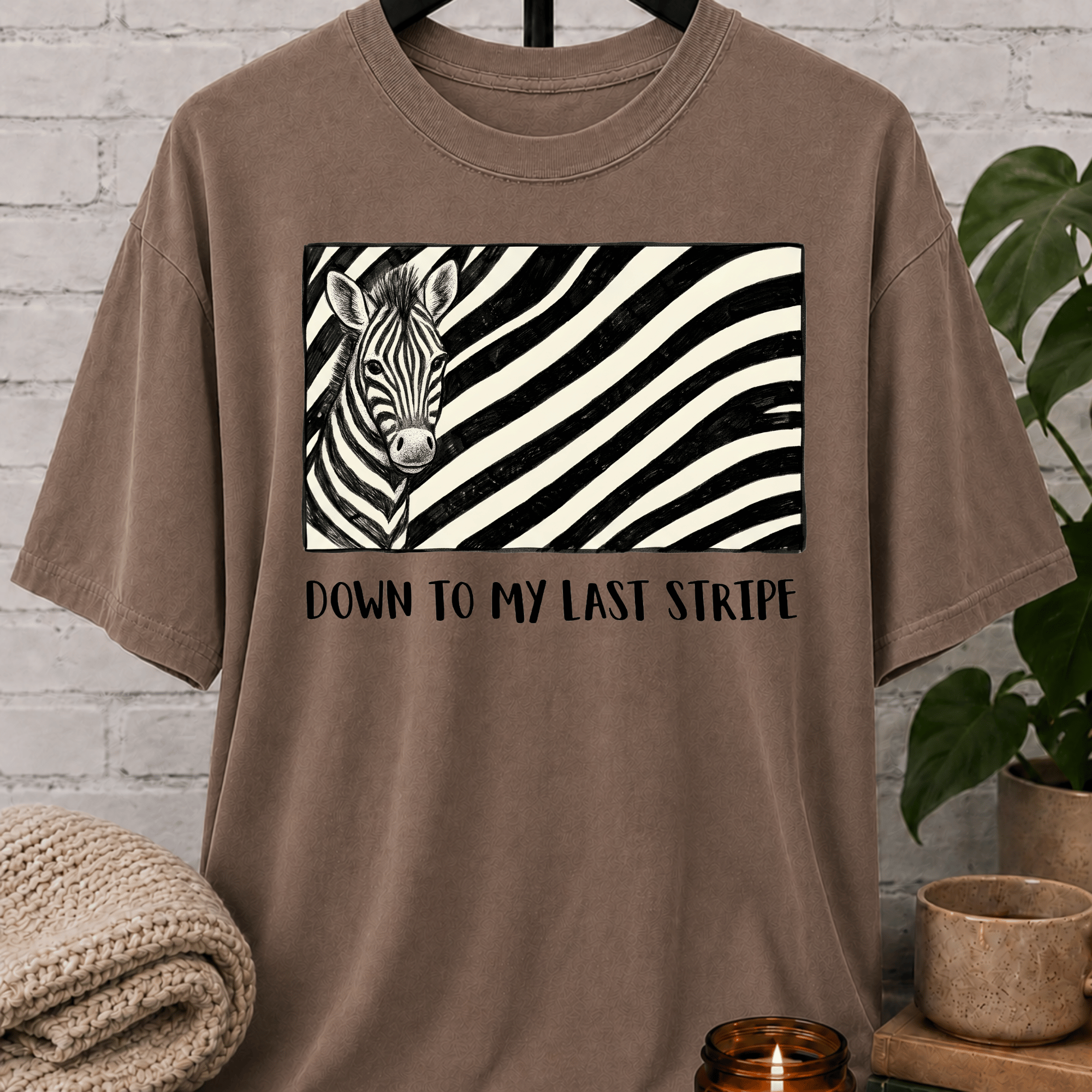 Down to My Last Stripe Funny Zebra T-Shirt