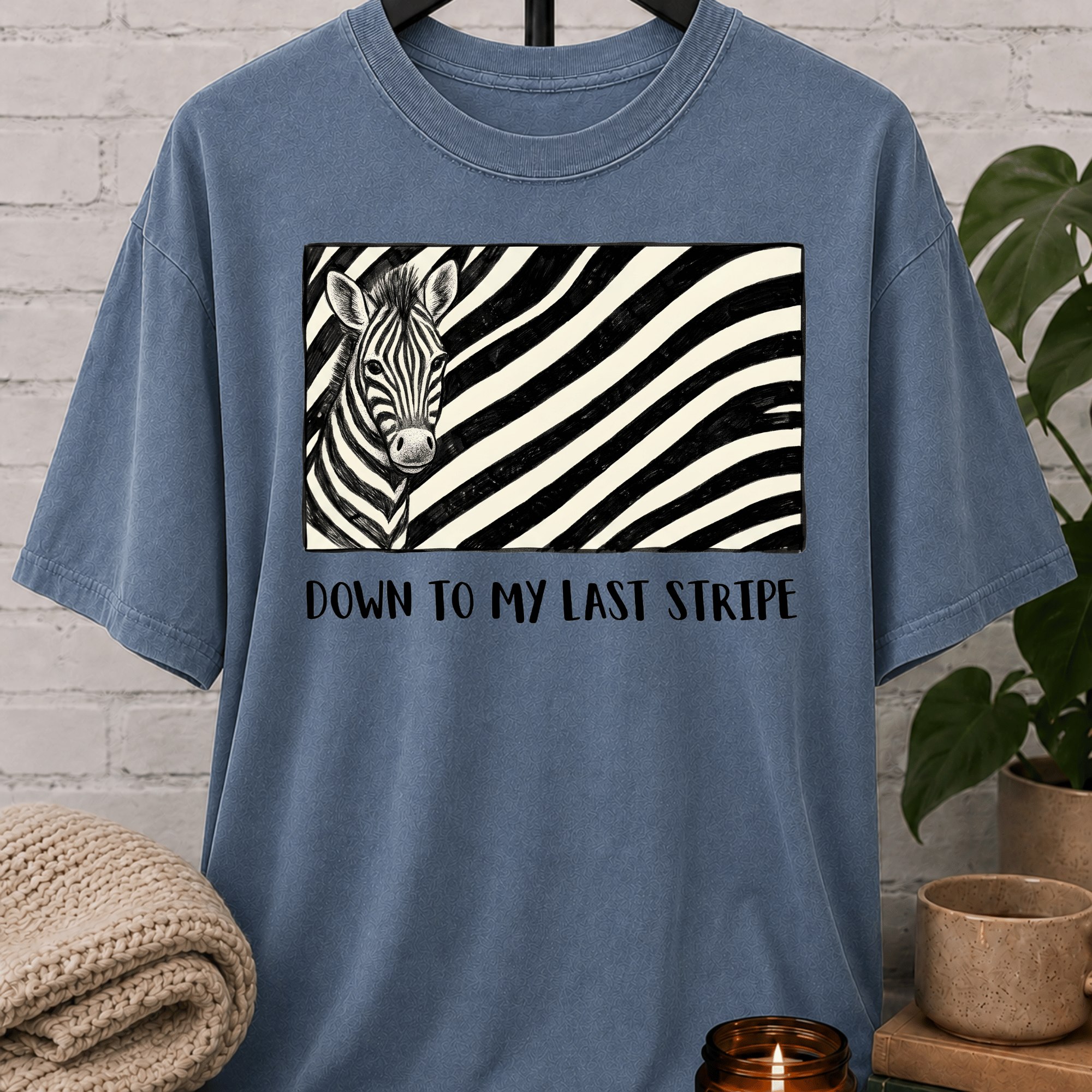 Down to My Last Stripe Funny Zebra T-Shirt