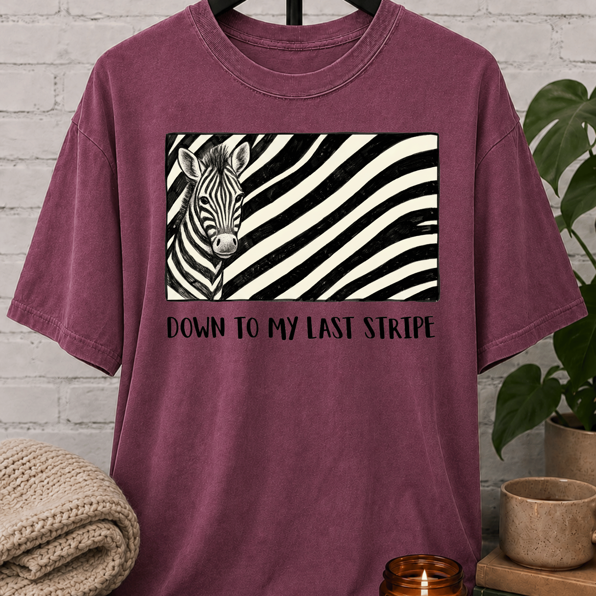 Down to My Last Stripe Funny Zebra T-Shirt