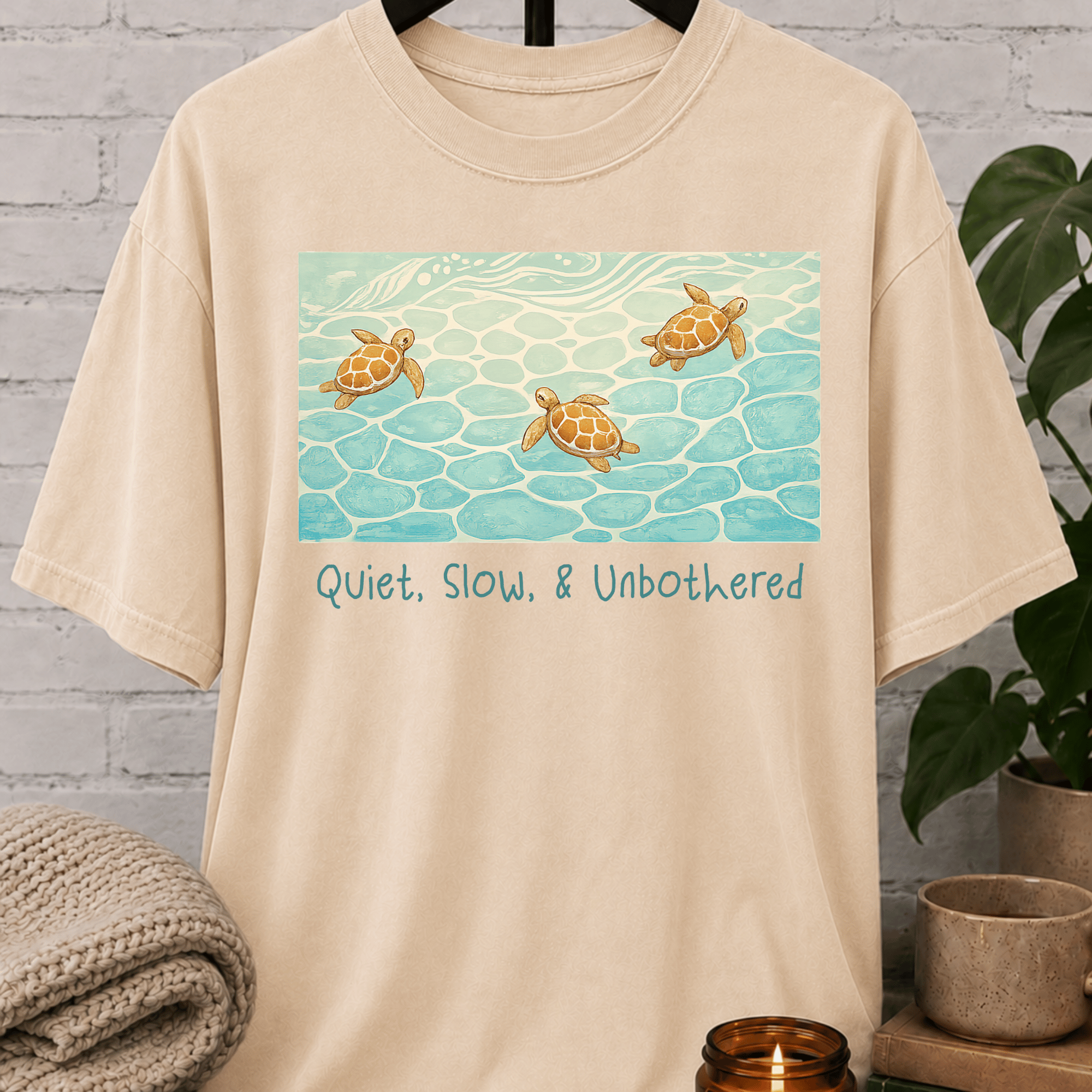 Quiet Slow and Unbothered Sea Turtle T-Shirt