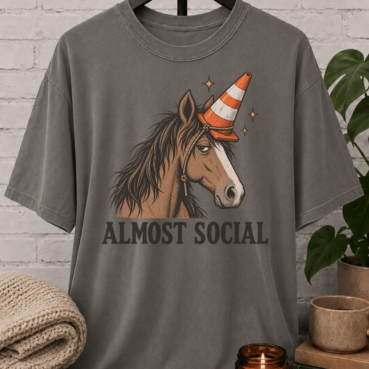 Almost Social Horse T-Shirt