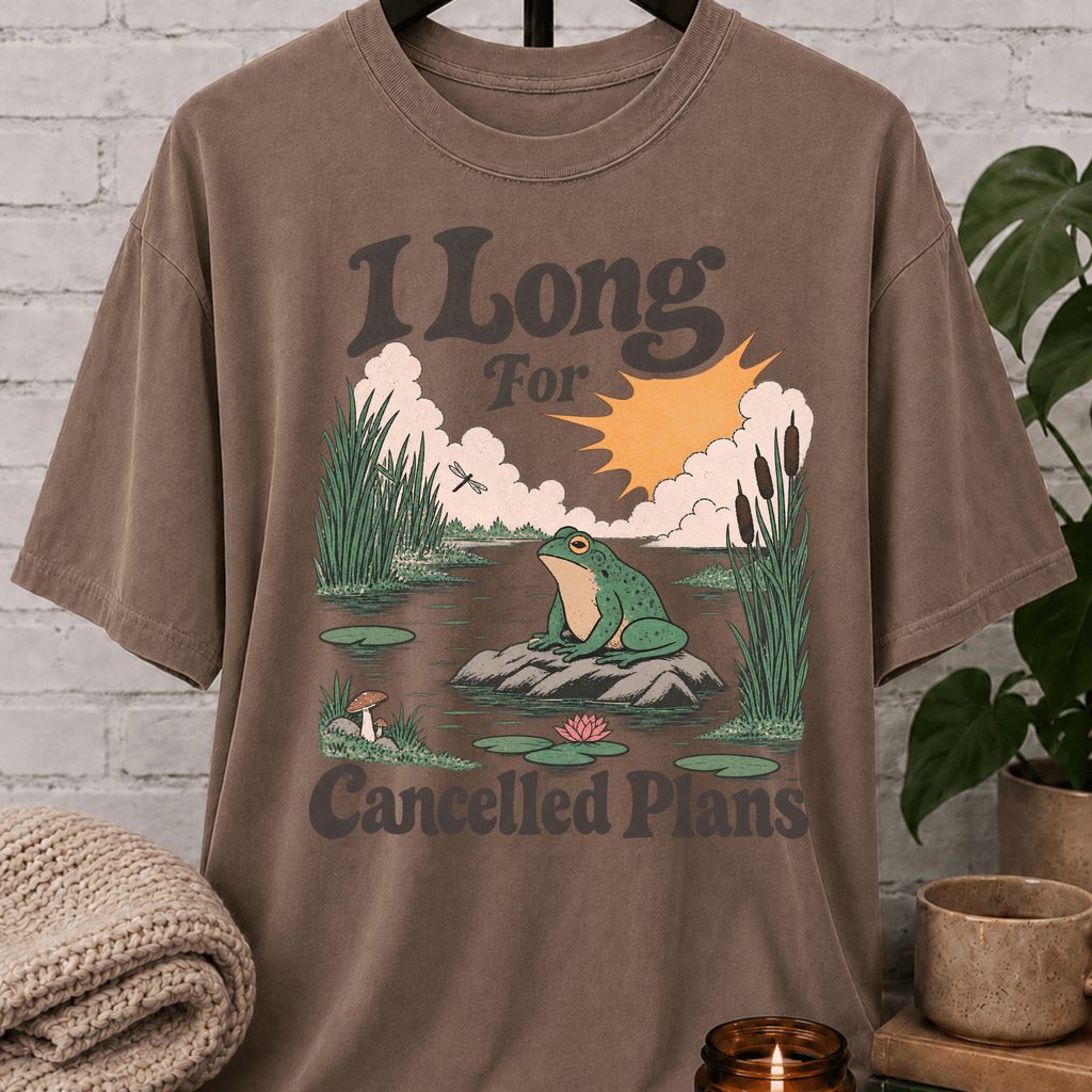 I Long For Cancelled Plans Frog T-Shirt