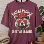 Bad at People Great at Leaving Bear T-Shirt