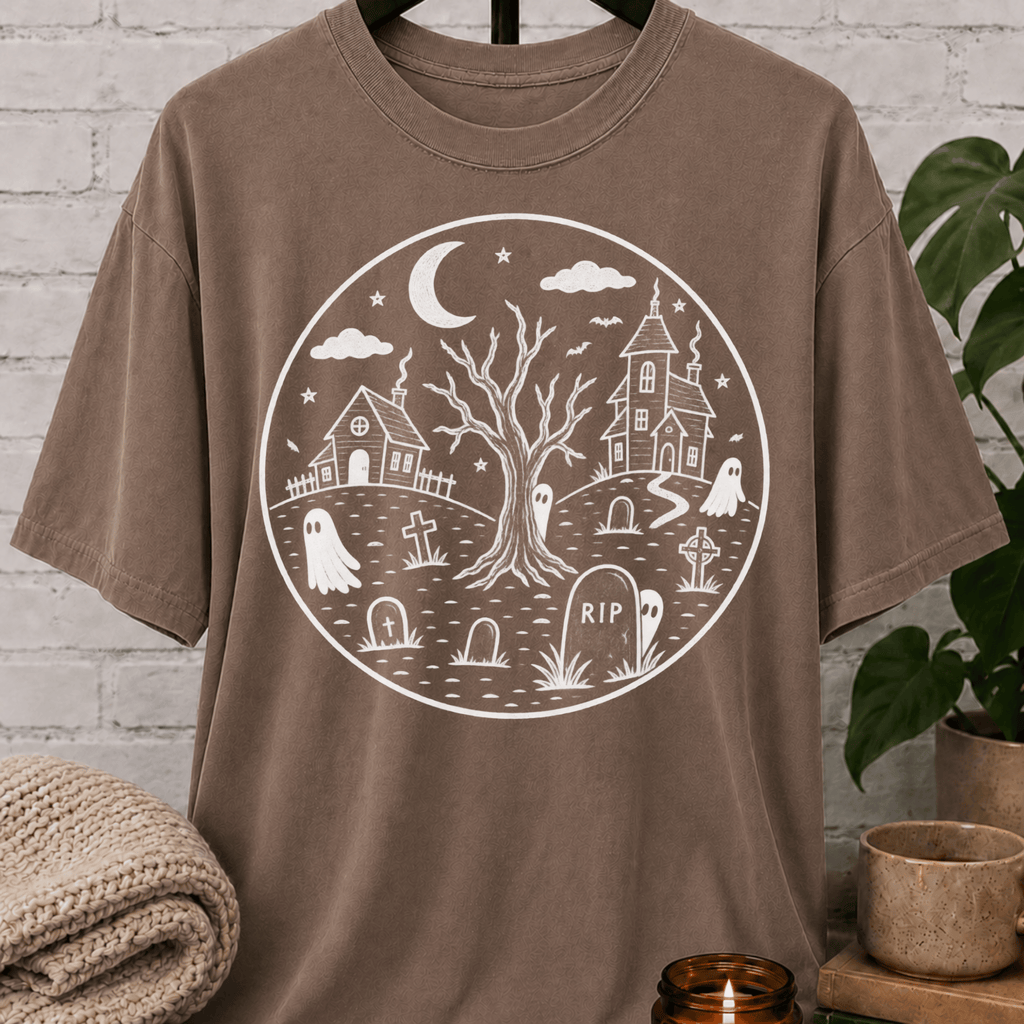 Ghost Graveyard Halloween T-Shirt