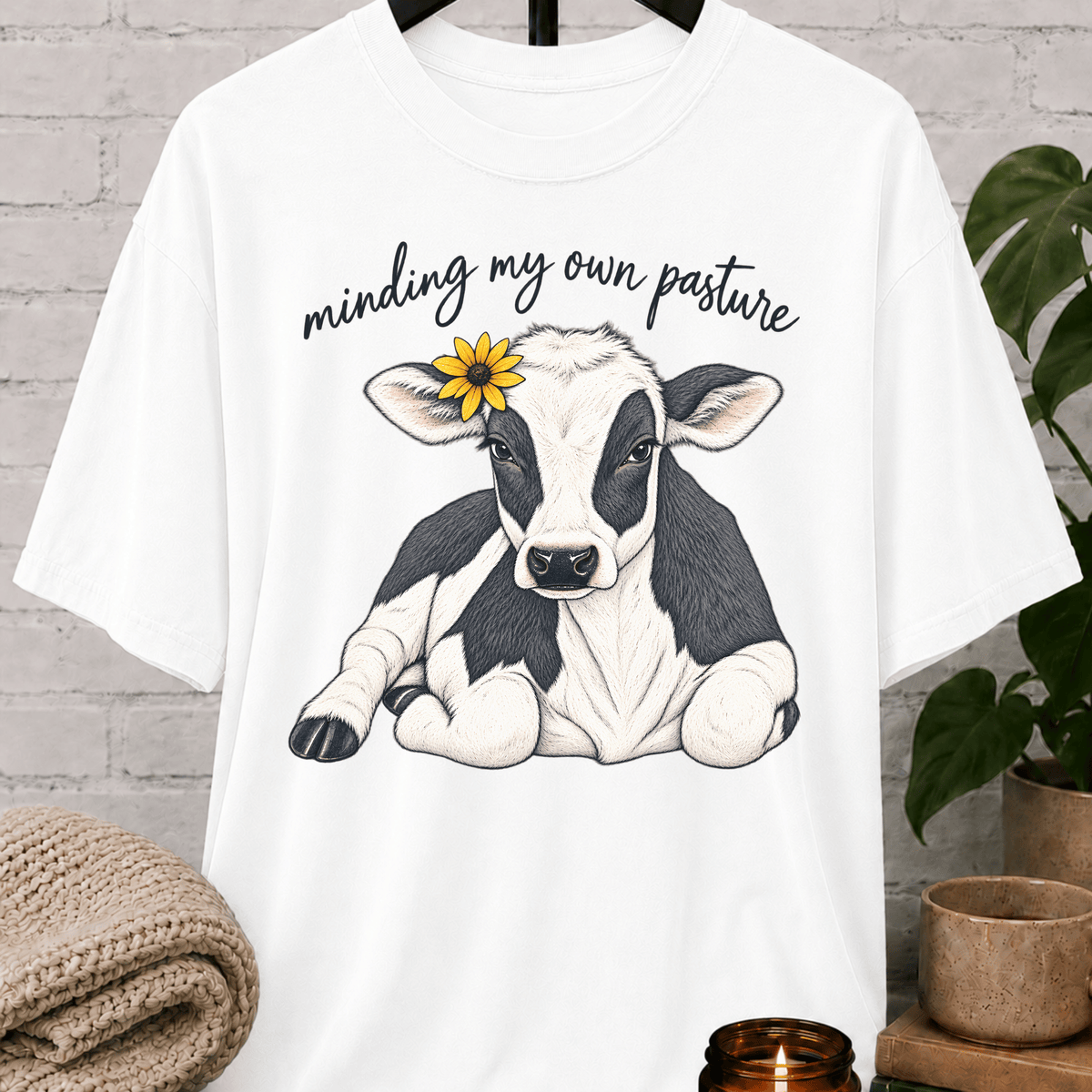 Minding My Own Pasture Cow T-Shirt
