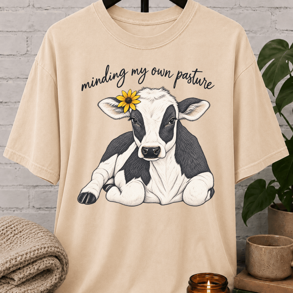 Minding My Own Pasture Cow T-Shirt