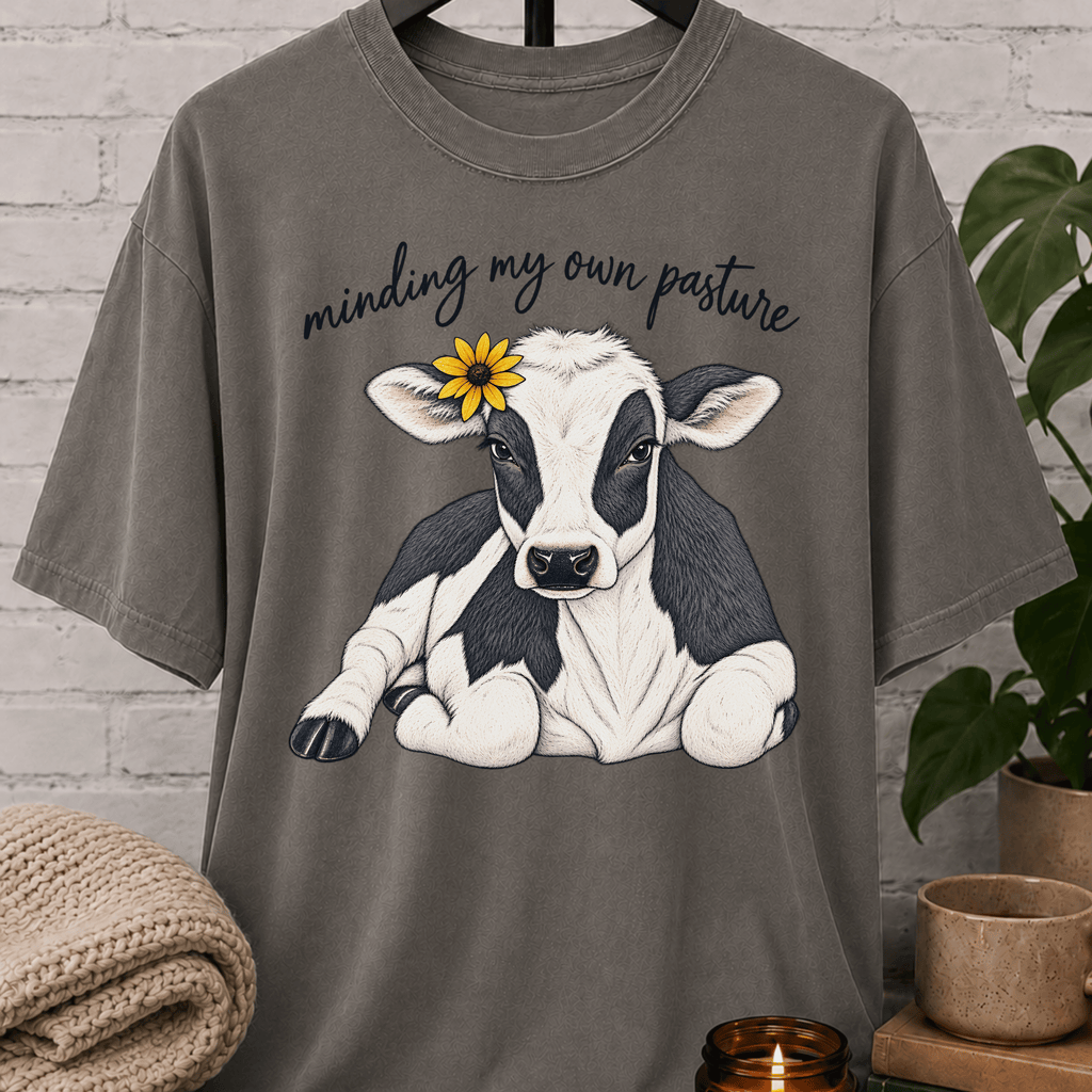 Minding My Own Pasture Cow T-Shirt