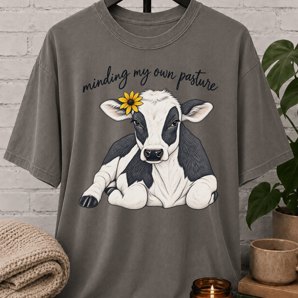 Minding My Own Pasture Cow T-Shirt