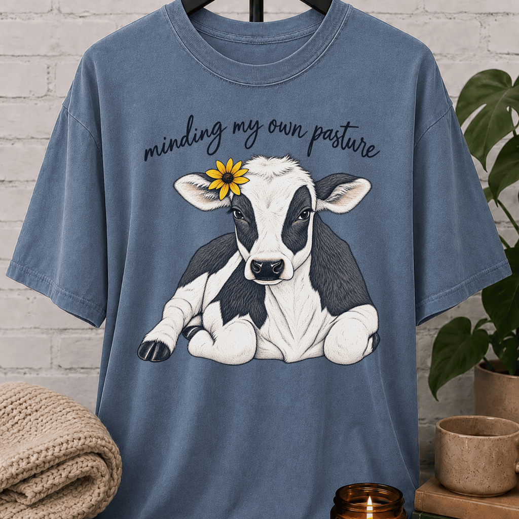 Minding My Own Pasture Cow T-Shirt