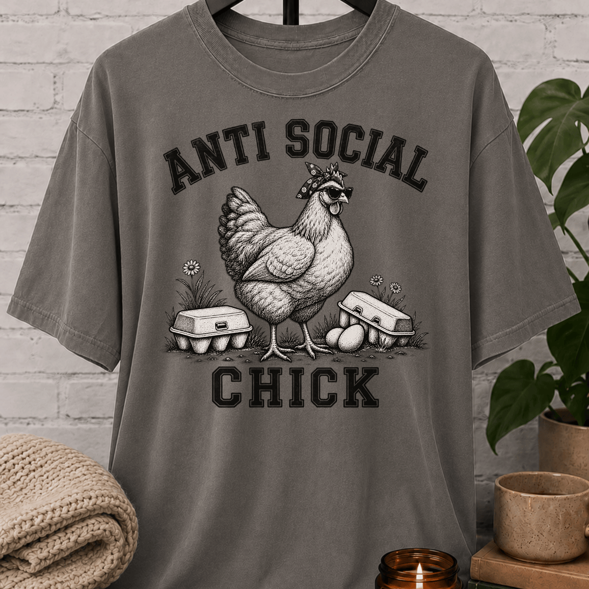 Anti Social Chick Chicken T-Shirt