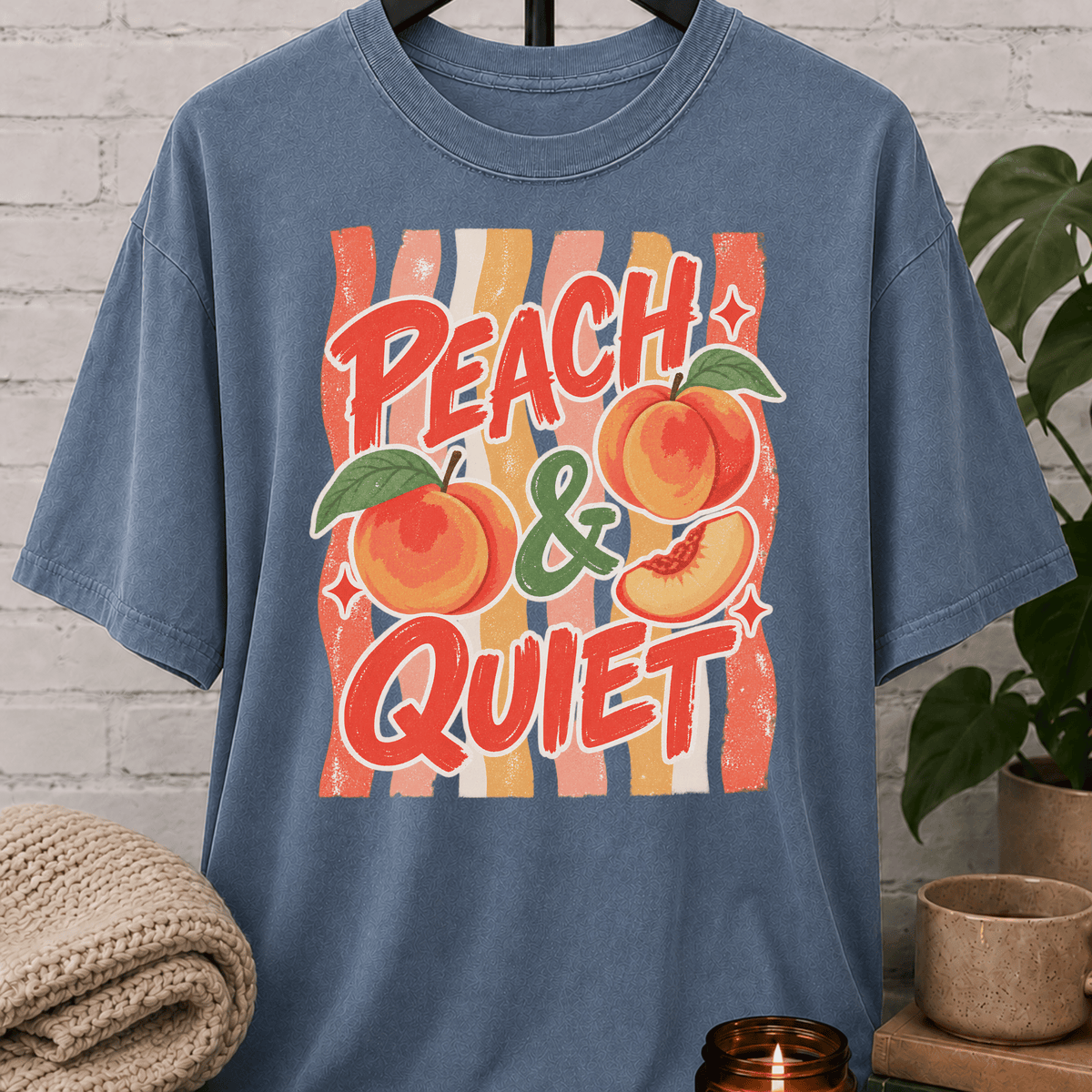 Peach and Quiet Retro Peach T-Shirt