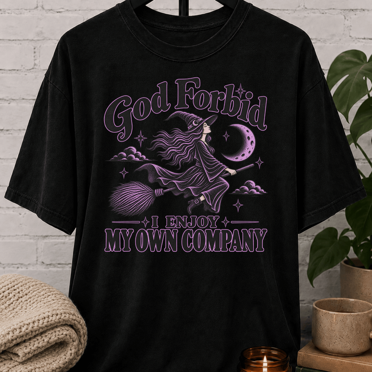 Enjoy My Own Company Witch T-Shirt