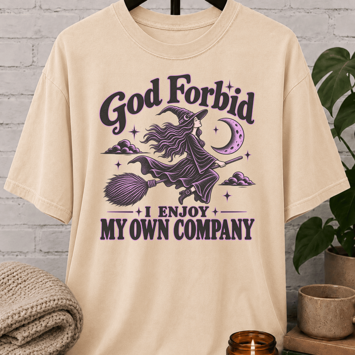 Enjoy My Own Company Witch T-Shirt