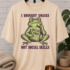 Snacks Not Social Skills Frog T-Shirt