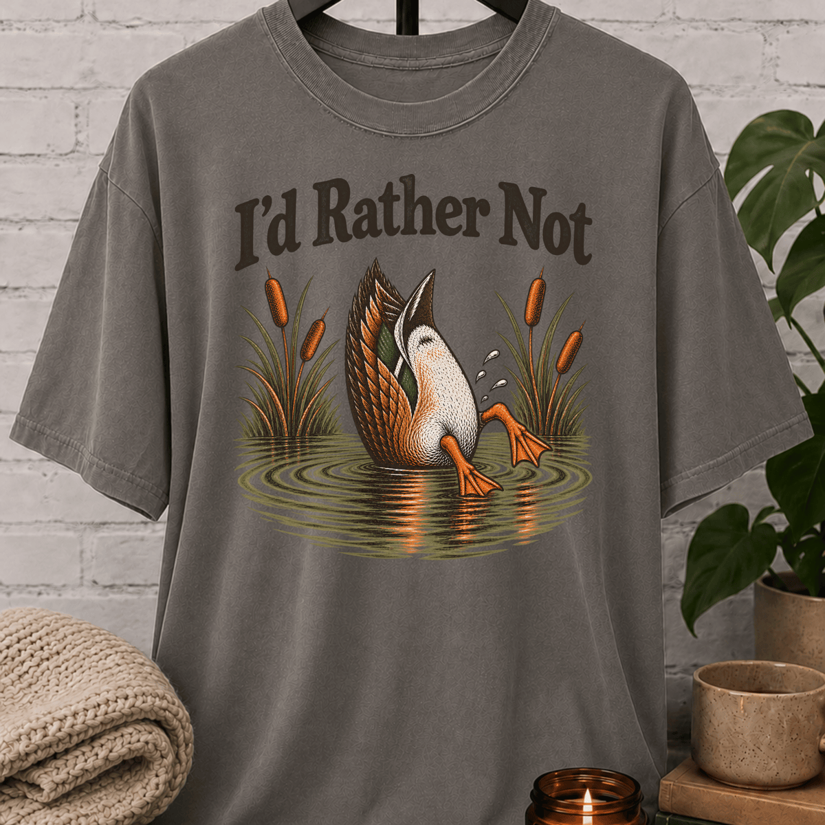 I’d Rather Not Duck Graphic T-Shirt