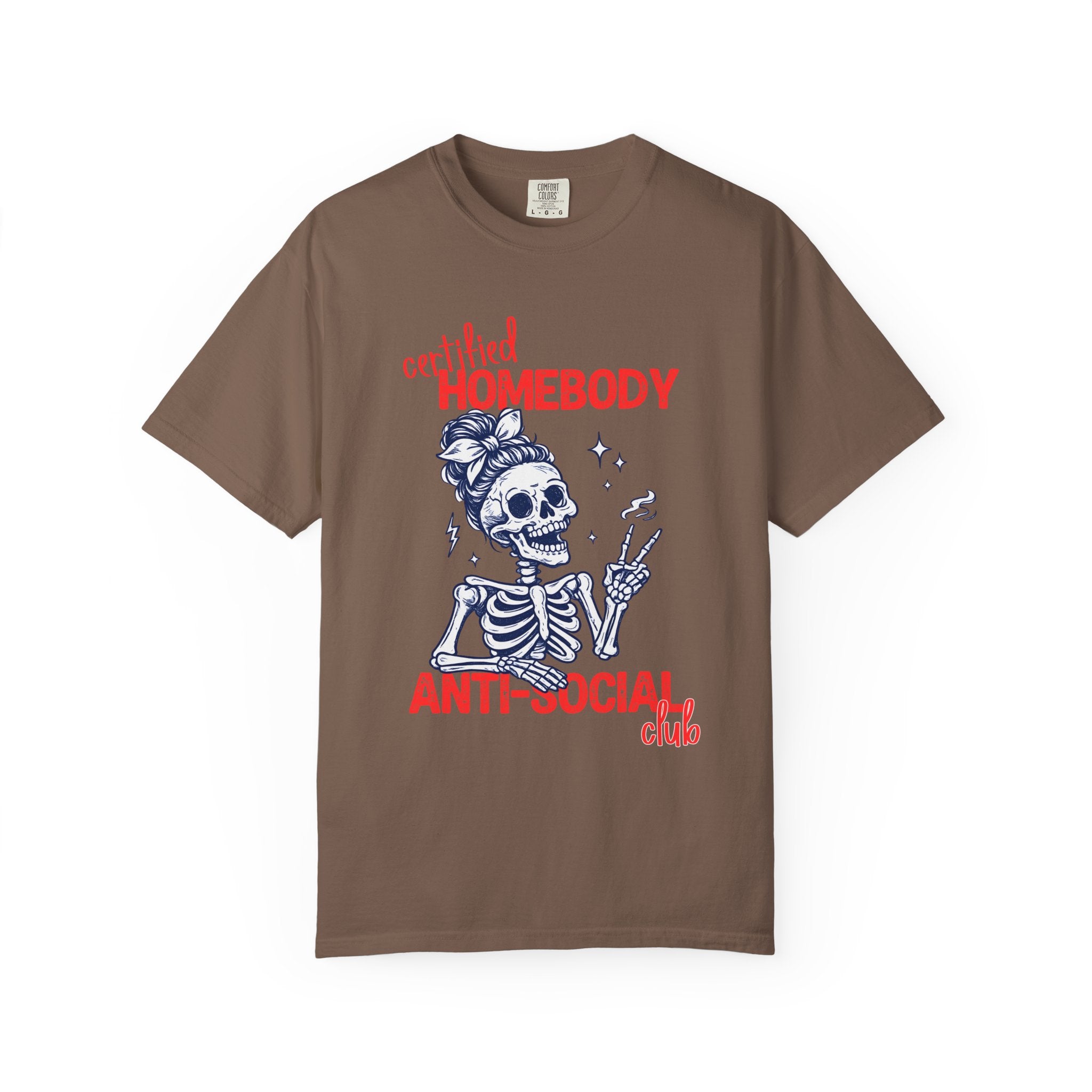 Certified Homebody Anti-Social Club Skeleton T-Shirt
