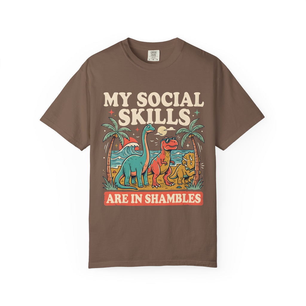 Social Skills Are In Shambles Dinosaur T-Shirt