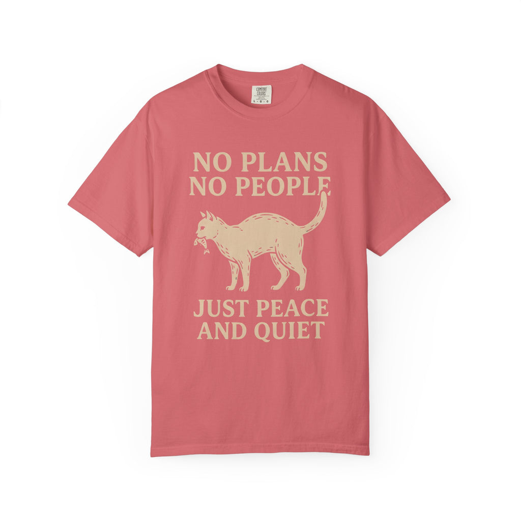 No Plans No People Cat T-Shirt