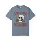 Socializing Is Exhausting Skull T-Shirt