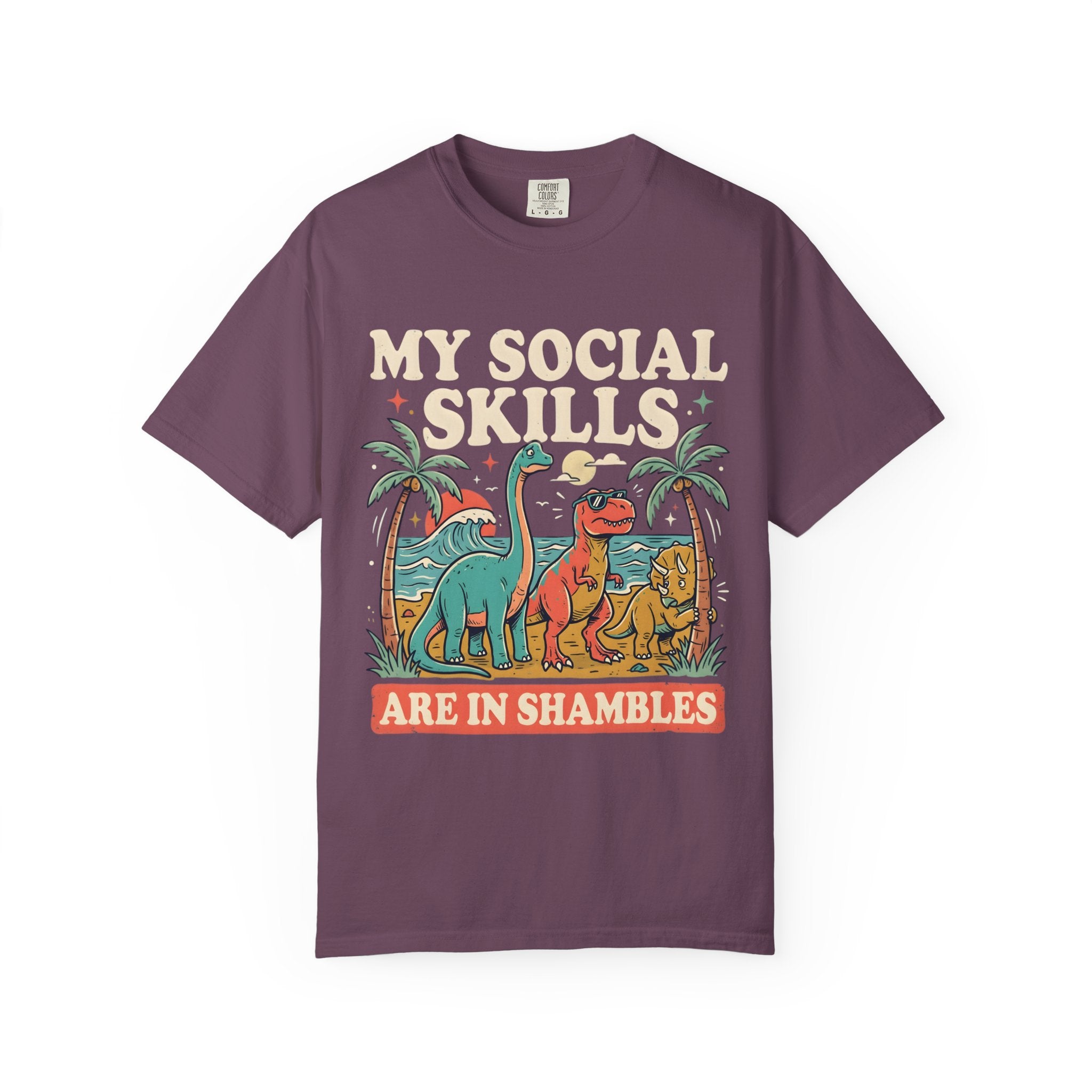 Social Skills Are In Shambles Dinosaur T-Shirt