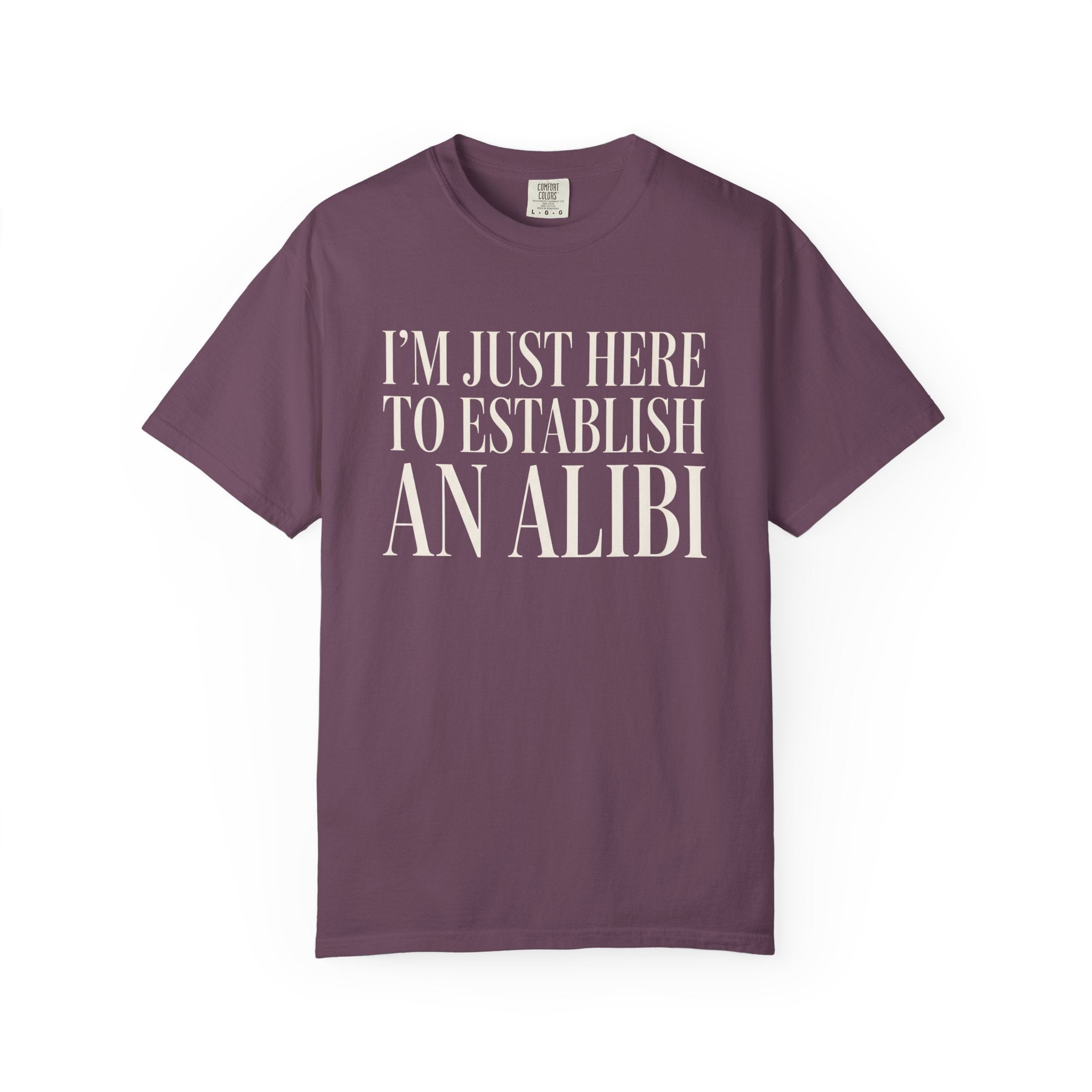 Just Here To Establish An Alibi T-Shirt
