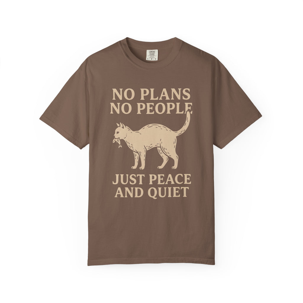 No Plans No People Cat T-Shirt