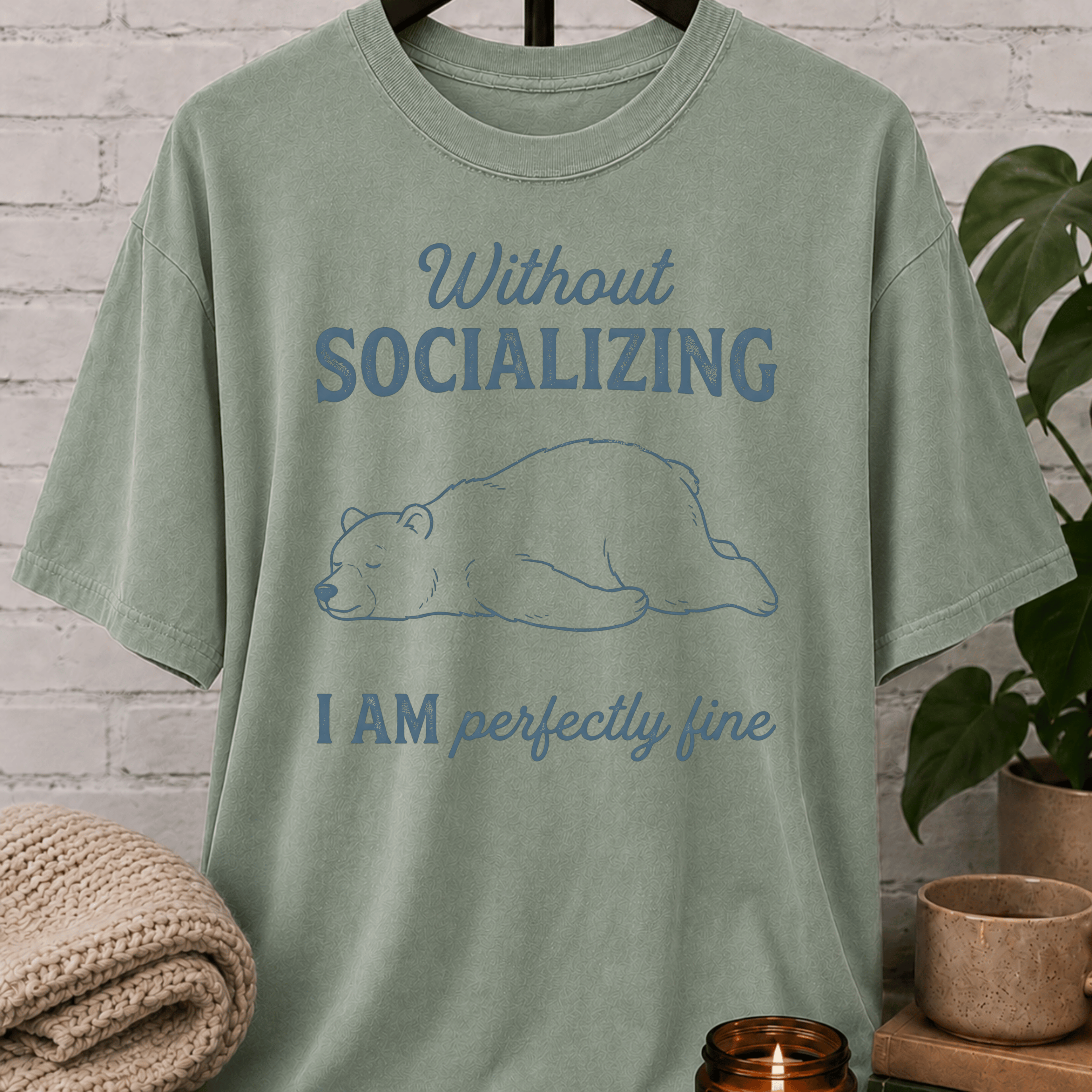 Without Socializing Polar Bear T-Shirt
