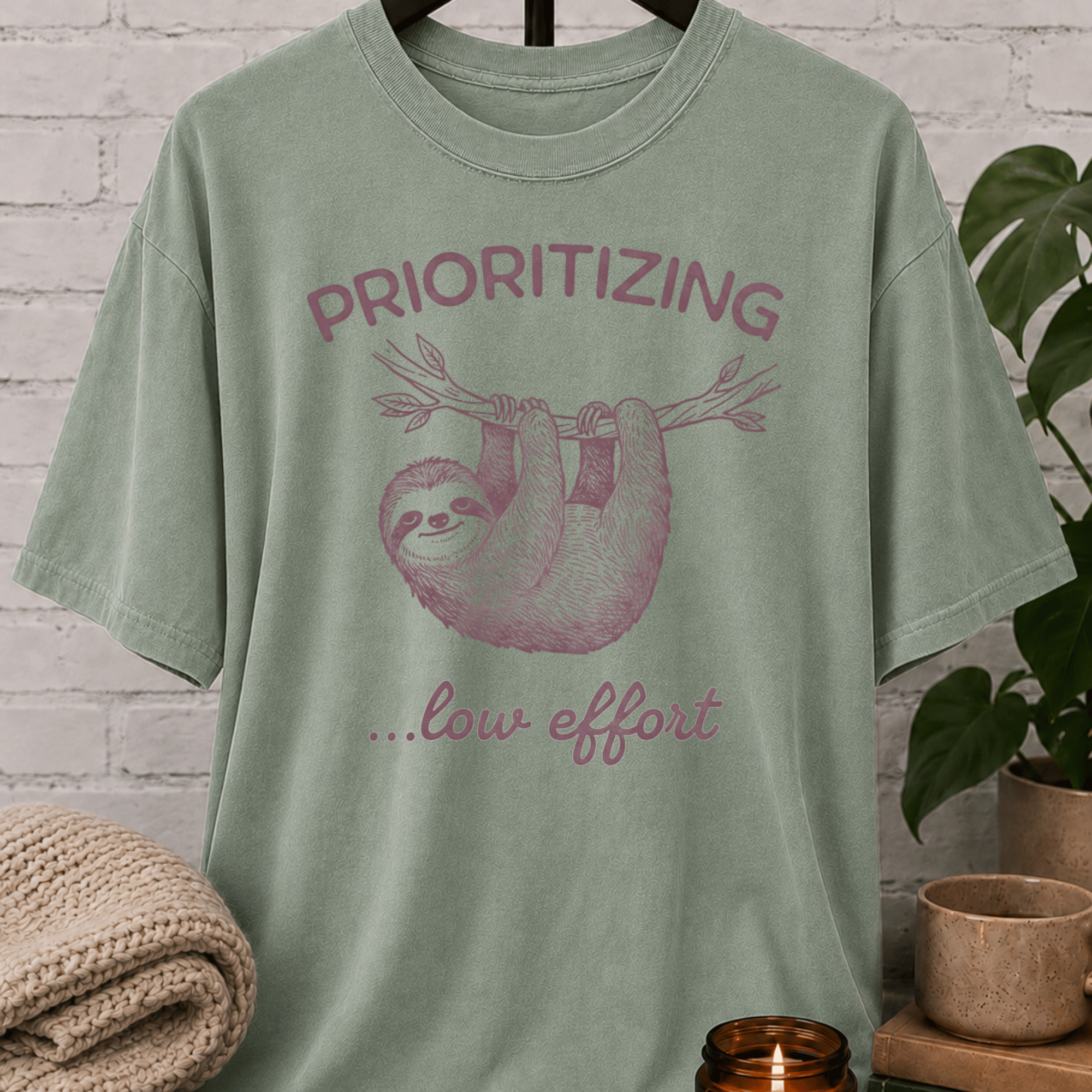 Prioritizing Low Effort Sloth T-Shirt