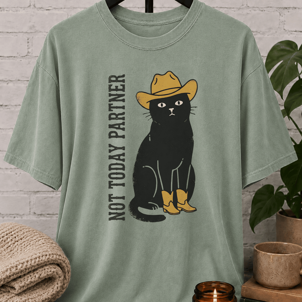 Not Today Partner Western Cat T-Shirt
