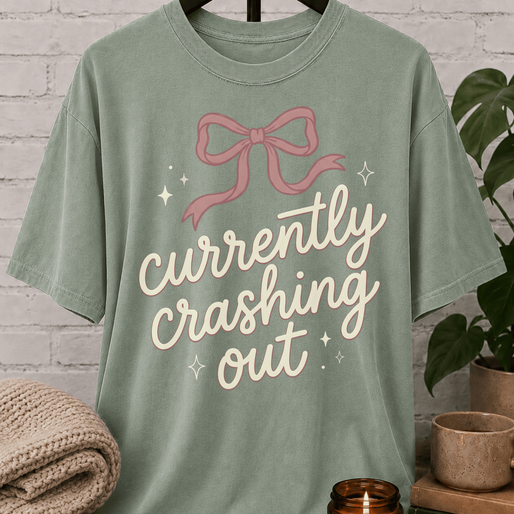 Currently Crashing Out Coquette T-Shirt