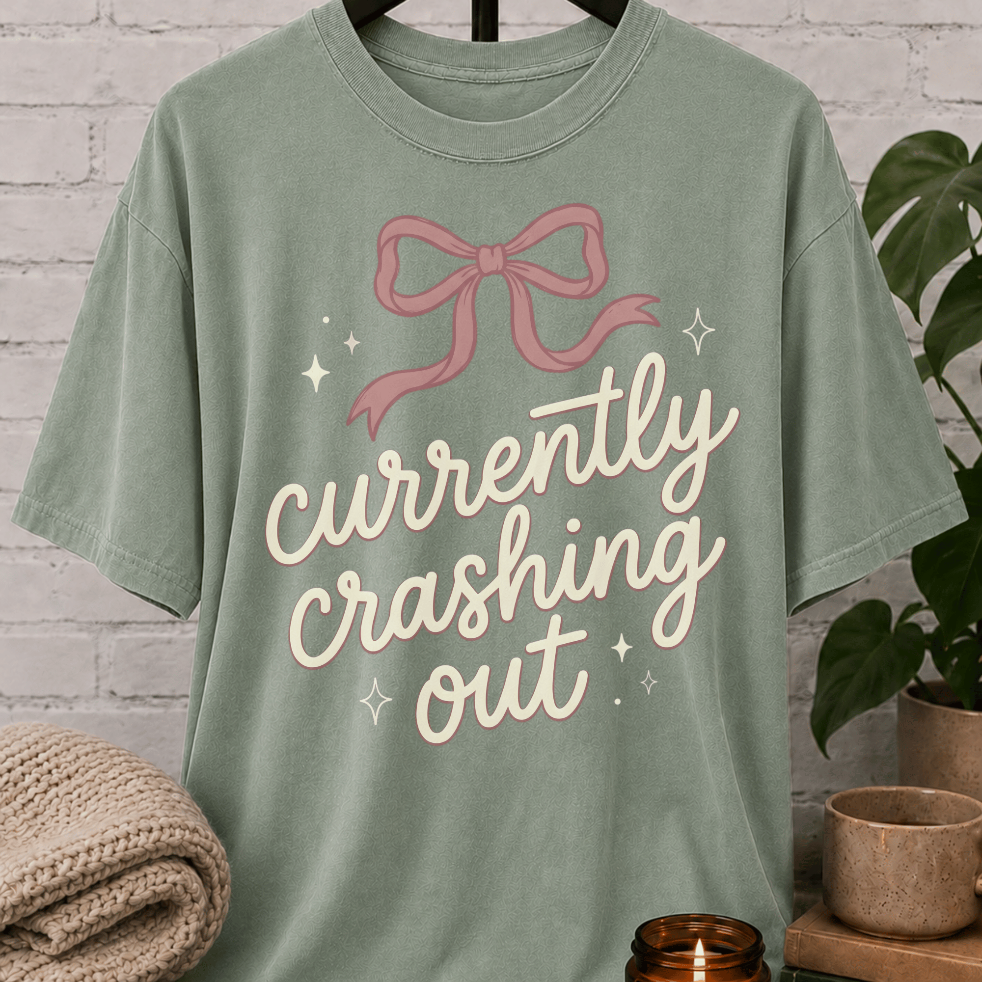 Currently Crashing Out Coquette T-Shirt